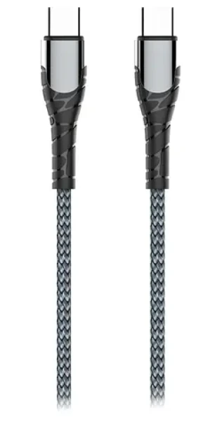 Colorway šedá / Dátový kábel / USB-C - USB-C / 65W (3A) / 2 m (CW-CBPDCC039-GR)