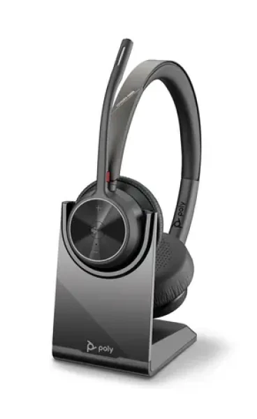 Poly Voyager 4320-M čierna / Bezdrôtová náhlavná súprava / mikrofón / dve slúchadlá / Bluetooth 5.1 / USB-C / MS Teams (77Z32AA)
