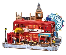 2KIDS TOYS 3D drevená skladačka Miniatúrna scéna Londýn