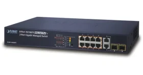 Planet FGSD-1008HPS / PoE switch / L2 / 8x 100Mb / 2x 1Gb SFP / 8x PoE 802.3at 125W (FGSD-1008HPS)