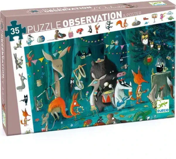 DJECO Puzzle Observation Lesný orchester
