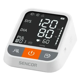 Sencor SBP 1500WH biela / digitálny tlakomer / krvný tlak tep / pamäť 2x99 miest / displej 83 × 82 mm / 4X AAA (8590669352975)