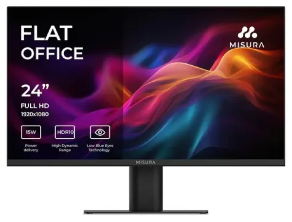 24" Misura P23GW24DFI01 čierna / Monitor / VA / 1920×1080 / 4ms / 3000:1 / 250 cd/m2 / HDMI + DP + USB-C / Repro (P23GW24DFI01)