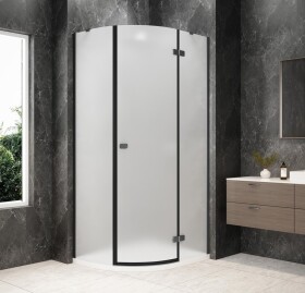 POLYSAN - GLOBE GUN METAL štvrťkruhová sprchová zástena 1000x800, matné sklo, pravé GB2180MRGM