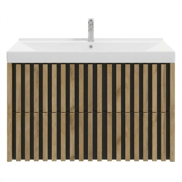 Kúpeľňová skrinka s umývadlom SAT Delano 100x56x45 cm dub mat DELANO100ZDCUM DELANO100ZDCUM
