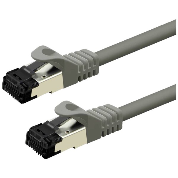 Value 21.99.1802 RJ45 sieťové káble, prepojovacie káble CAT 8.1 S/FTP 2.00 m sivá dvojžilový tienený, bez halogénov, samozhášavý 1 ks; 21.99.1802