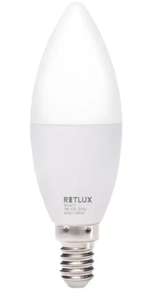 Retlux RLL 675 / LED sviečka / C37 / E14 / 3W / 405 lm / 3000K - teplá biela / stmievateľná
