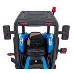 Mamido Detský elektrický traktor BLAST s prívesom 2x200W modrý