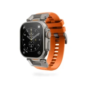 Epico FKM Rubber Pre remienok s nerezovým zapínaním pre Apple Watch SE (44mm)/Series 1-9 (42/44/45mm) oranžová (63318101800004)