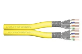 DIGITUS Cat.7A S/FTP žlutý / Instalační kabel / 100m / AWG 22/1 / LSZH / Dca (DK-1743-A-VH-D-1)
