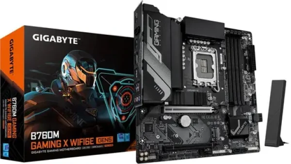 GIGABYTE B760M GAMING X WIFI6E GEN5 / B760 / LGA1700 / 4xDDR5 / 4xSATA III / USB / 1xPCIE x16 / 1x2.5GLAN / 2xM.2 / mATX (B760M G X WF6E GEN5)