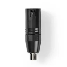Nedis XLR adaptér čierna / XLR 3pinový zástrčka / RCA zásuvka / poniklované (COTP15930BK)