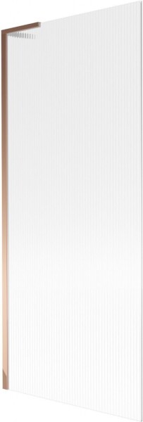 MEXEN/S - Next L vaňová zástena FIX 80 x 150, prúžky, ružové zlato 895-080-000-03-09-60