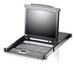 Aten LCD KVMP Switch 8- Port čierna / KVM switch / 19" TFT LCD / USB / LAN / 1920×1200 / 1U rack (CL5708N-ATA-2XK07GG)