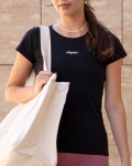 Vilgain Women's Fitted Logotype Tee – S black