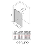 CERANO - Sprchová zástena Walk-in Orbis Round - Ľavá - 8 mm - guľatá vzpera - biela matná, mliečne sklo - 140x200 CER-682450