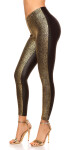 Sexy Leggings with snake-print GOLD S