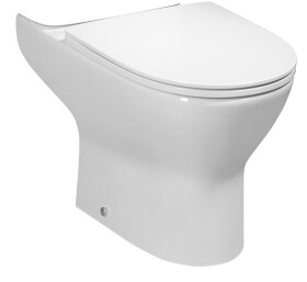 Bruckner - DARIO WC misa pre kombi, Rimless. 62,5x36cm, spodný/zadný odpad, biela 201.401.4