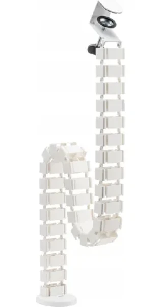 LogiLink KAB0093 biela / Zvislý organizátor káblov / Upínací na stôl / 1347 x 129 mm / ABS (KAB0093)