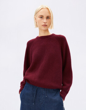Armedangels Rib Knit Sweater 3639 velvet red L