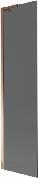 MEXEN/S - Next L vaňová zástena FIX 50 x 150, grafit, ružové zlato 895-050-000-03-40-60