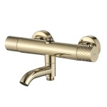 REA - Sprchová sada s termostatom LUNGO Diamond - Gold REA-P5960