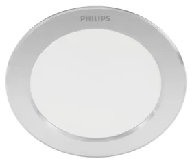 Philips Podhľadové LED svietidlo Diamond strieborné / 3,5 W / 300lm / 2700K / 9,5 cm / IP20 (SKL000350188)