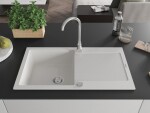 MEXEN MEXEN - Leo granitový drez s odkvapkávačom 900x500 mm, biela 6501901010-20