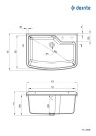 DEANTE DEANTE - Garden šedá - Technický drez, 1 - bowl - nástenný ZYT_310B