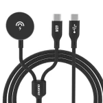 Dudao A12MaxC 2v1 nabíjačka pre Apple Watch / USB-C / 1.2 m / 60 W / čierna (181543)