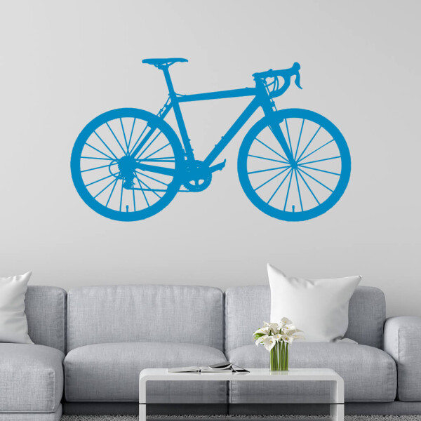Veselá Stena Samolepka Bicykel Farba: modrá, Veľkosť: 100 x 58 cm