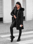 Dámská zimní bunda oboustranná TY4587 černo-šedá - FashionStreet XL