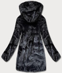 Fialová obojstranná dámska bunda - kožuch (b8053-51) odstíny fialové XXL (44)