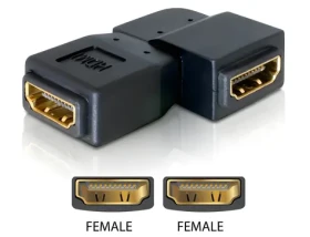 DeLock adaptér HDMI samica - HDMI samica 90° vľavo / Redukcia / HDMI 1.3 (65078)