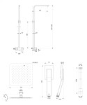 OMNIRES - BARETTI sprchový stĺp chróm /CR/ BA7844CR
