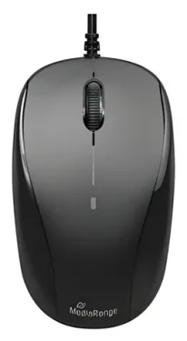 MediaRange MROS213 čierna / Optická myš / 1000 DPI / USB / 3 tlačidlá / 1,5 m (MROS213)