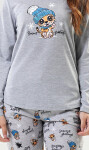 Dámske dlhé pyžamo Tiger grey - Vienetta XL