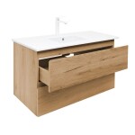 Kúpeľňová skrinka 2 zásuvková s umývadlom SAT B-Way 99x50x45 cm dub mat BWAY2100OAKU4B2 BWAY2100OAKU4B2
