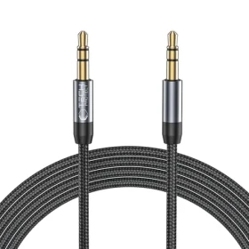 Tech-Protect UltraBoost čierna / Audio kábel / Jack 3.5mm - Jack 3.5mm / 1,5m