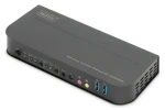 Digitus KVM prepínač 2- Port HDMI 4K / KVM prepínač / 4K 60Hz / USB / kovové telo / diaľkové ovládanie (DS-12874)