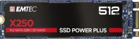 EMTEC Power Plus X250 512GB / M.2 / SATA III / 3D TLC / R: 520MBps / W: 500MBps / MTBF 2mh / 3y (ECSSD512GX250)