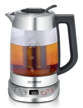 Severin WK 3480 nerez/priehľadná / Rýchlovarná kanvica / 3000 W / 1,7 l / sklo + nerez (3480)