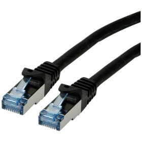 Roline 21.15.2975 RJ45 sieťové káble, prepojovacie káble CAT 6A S/FTP 0.30 m čierna dvojžilový tienený, bez halogénov, samozhášavý 1 ks; 21.15.2975