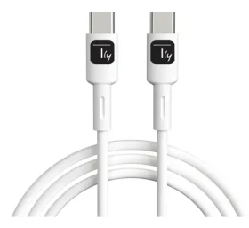 Techly USB-C - USB-C kábel 1 m biela / Kábel / USB 2.0 / rýchlonabíjanie PD 60W (ICOC-MUSB20-C60W1)