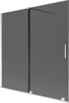 MEXEN/S - Velár dvojkrídlová posuvná vaňová zástena 160 x 150, grafit, nikel kartáčovaný 896-160-000-41-97