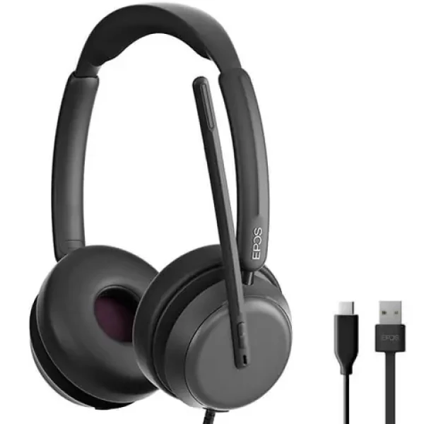 EPOS IMPACT 860 / drôtové slúchadlá / mikrofón / USB-C na USB-A / 1.8 m (1001176)