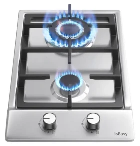 IsEasy MGBS-312A nerez / Plynová varná doska / 2 horáky / 3300 W + 1000 W / NG/LPG (MGBS-312A)
