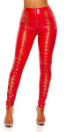 Sexy KouCla Latex Look pants with lacing red