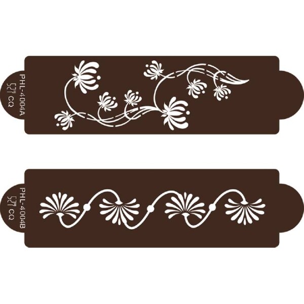 Stencil šablóna kvety Modern 2ks - Cakesicq - Cakesicq