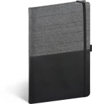 Presco Group Notes Skiver černošedý / linajkový / 13 × 21 cm (A-8763)